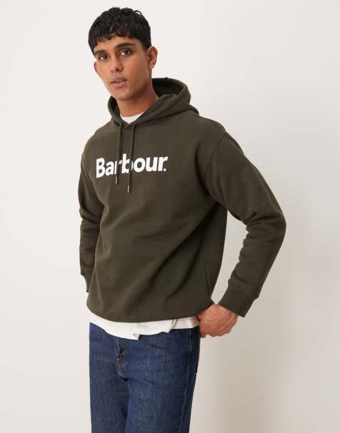 Barbour brushed Nicholas oversized logo hoodie - view 1