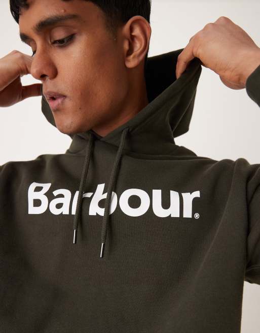 Barbour brushed Nicholas oversized logo hoodie, 3 of 4