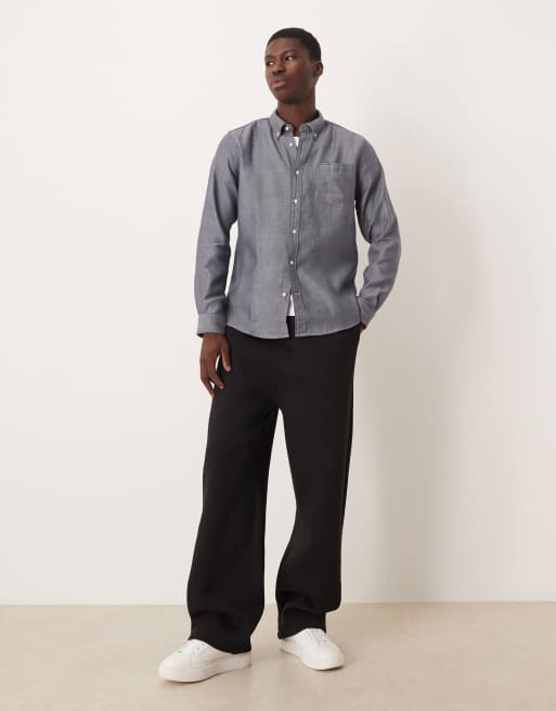 Barbour Buckley tailored herringbone shirt in dark navy - NAVY, 2 of 5
