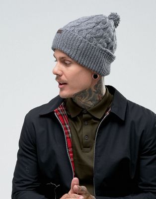 barbour cable knit beanie