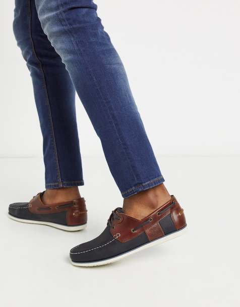 barbour navy boat shoes