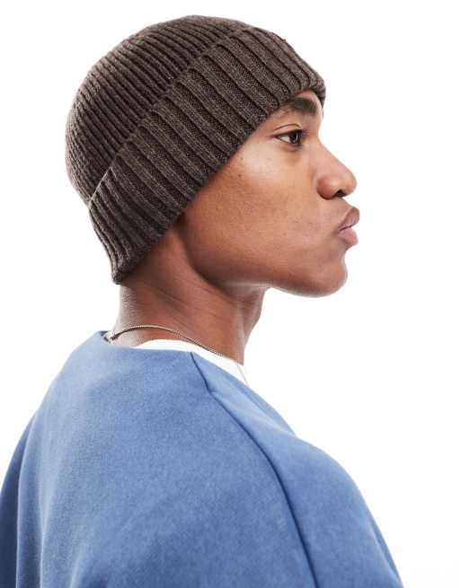 Barbour Carlton beanie hat in mid brown ASOS