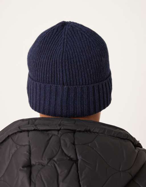 Barbour Carlton beanie hat in navy - NAVY, 3 of 3