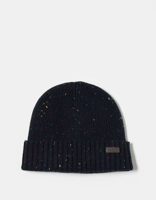 Barbour Carlton fleck beanie & scarf gift set in navy - NAVY, 3 of 3
