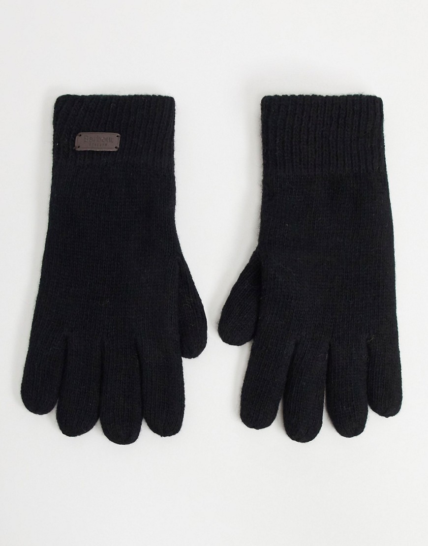 Barbour Carlton fleece lined gloves in black