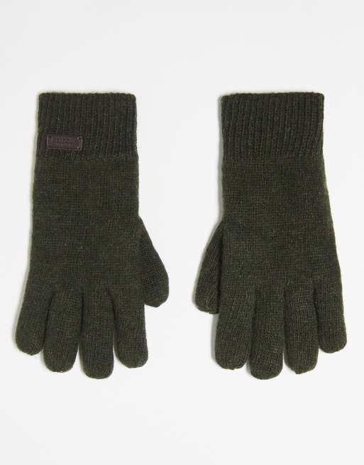 Barbour – Carlton – Handschuhe in Dunkelgrün