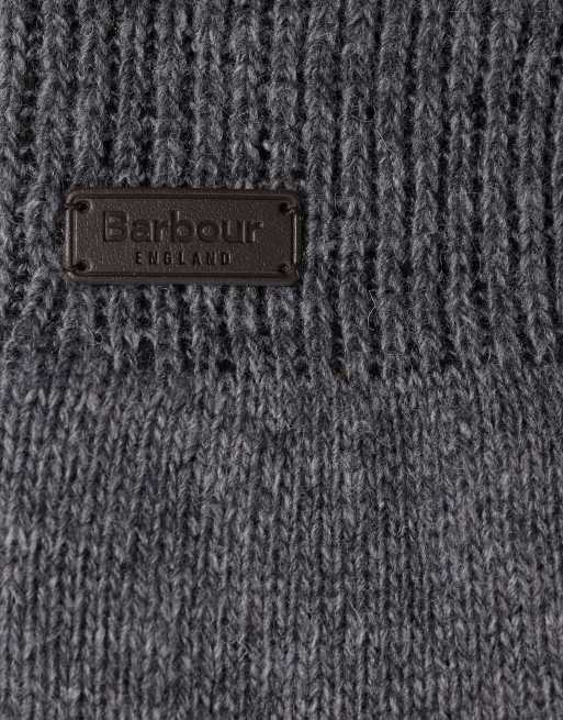 Barbour Carlton knitted gloves in grey, 2 of 3