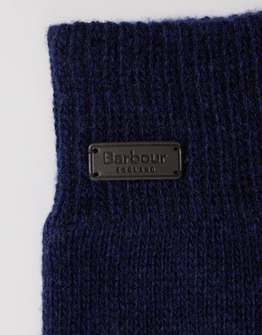 Barbour Carlton knitted gloves in navy, 2 of 3