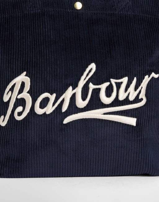 Barbour Carrick Mini-Cord-Logo-Shopper in Marineblau, 4 von 5
