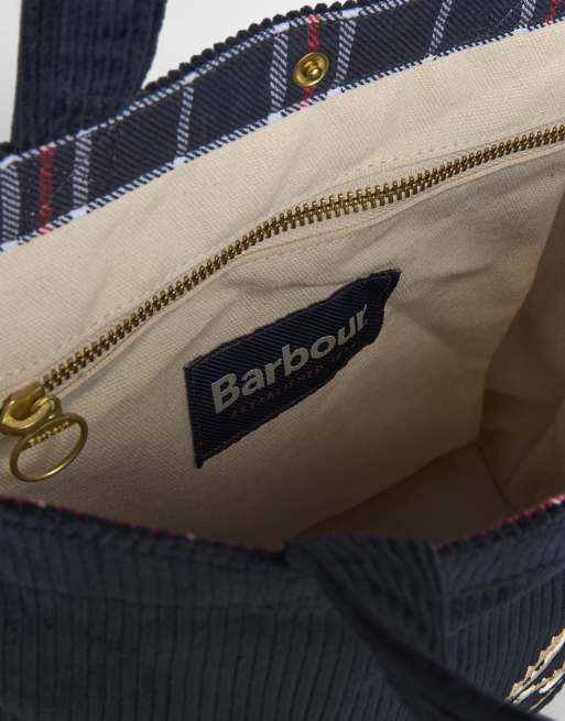 Barbour Carrick Mini-Cord-Logo-Shopper in Marineblau, 5 von 5