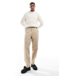 [Barbour] Barbour Casey cable crew neck sweater-White Chest 49 Whisper White