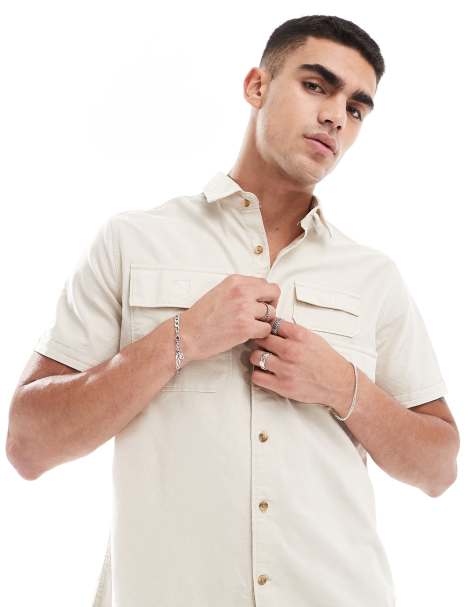 Barbour Catterick short sleeve shirt in cream - view 1