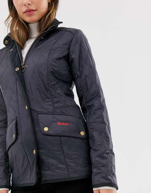 Barbour Cavalry Polarquilt Giacca blu navy con colletto a coste