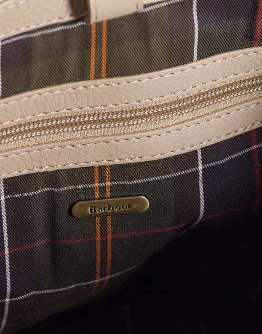 Barbour Cedar large suede bucket bag in sand, 3 of 4