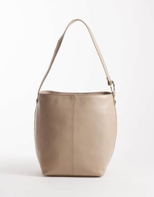 Barbour Cedar large suede bucket bag in sand, 4 of 4