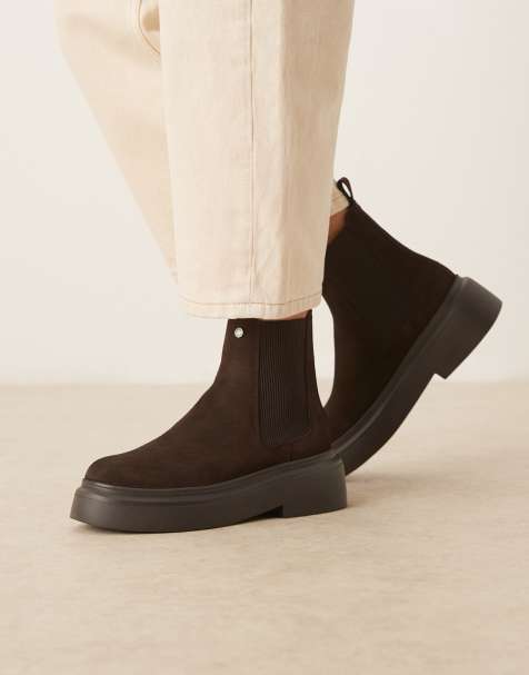 Barbour Celina chelsea boots in espresso suede - view 1