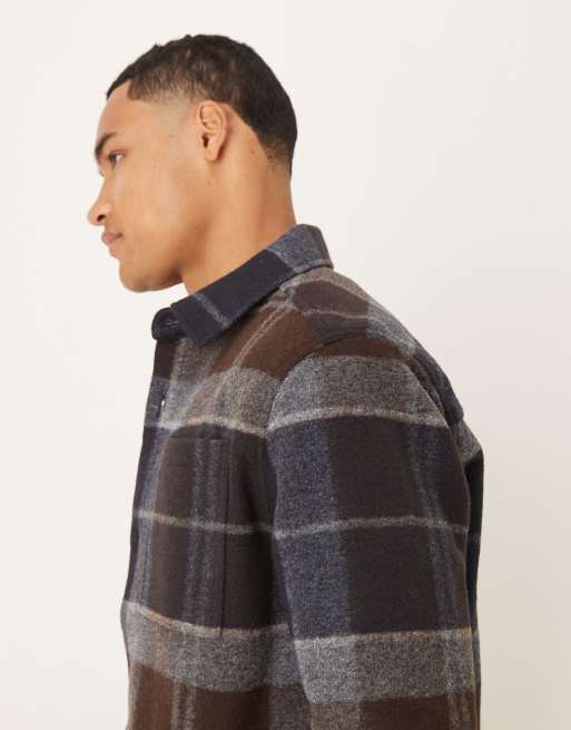 Barbour Chapter tailored check overshirt in midnight oak tartan, 4 of 5