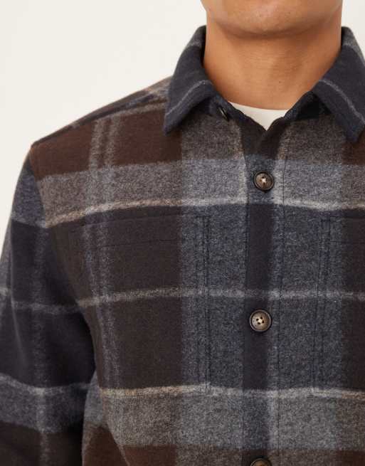 Barbour Chapter tailored check overshirt in midnight oak tartan, 5 of 5
