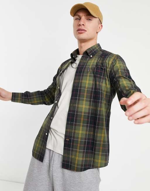 Barbour green check shirt new arrivals