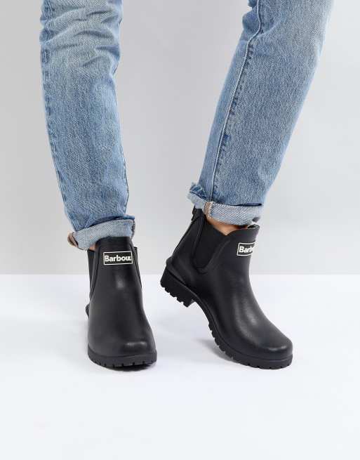 Barbour chelsea welly boot with logo detail new arrivals