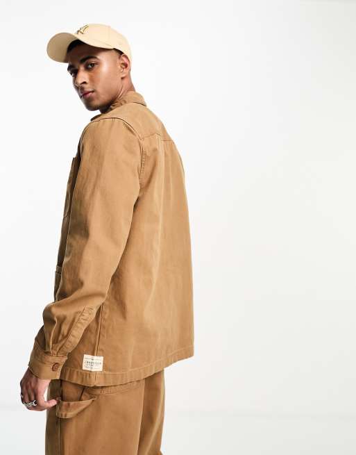 Barbour Chesterwood overshirt in tan | ASOS