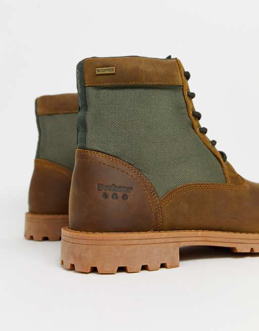 Barbour Cheviot Leather Weather Comfort Waterproof Boots In Tan Asos