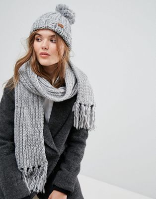 Barbour Chunky Knit Hat and Scarf Set 