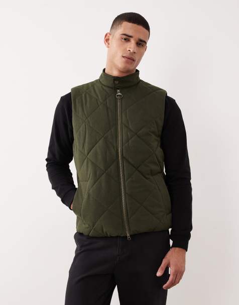 Barbour city harrington quilted vest in olive - view 1