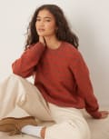 [Barbour] Barbour Claydon knitted jumper in burnt orange stripe 8 Orange stripe