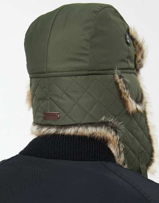 Buy Barbour® Olive Green Cleadon Trapper Hat from the Next UK online shop