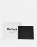 [Barbour] Barbour Colwell leather billfold wallet in black/classic One Size Black/Classic
