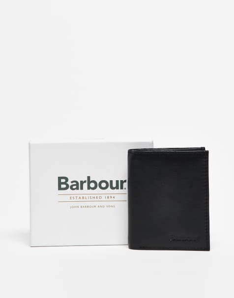 Barbour Colwell small billfold wallet in black/classic - view 1
