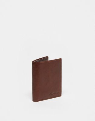 Barbour Colwell small billfold wallet in brown
