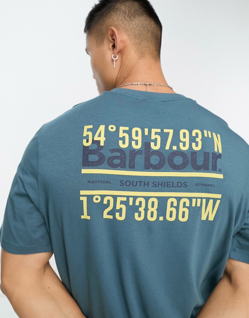 Barbour Coordinates back print t-shirt in blue