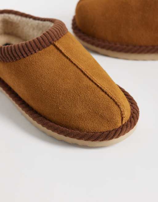 Barbour Corbridge suede slippers in tan, 2 of 4