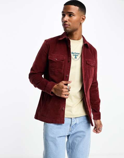 Barbour - Corduroy overshirt in bruin - view 1