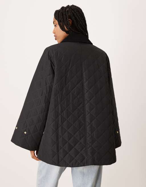 Barbour corine quilted jacket in black/ancient tartan, 4 of 4