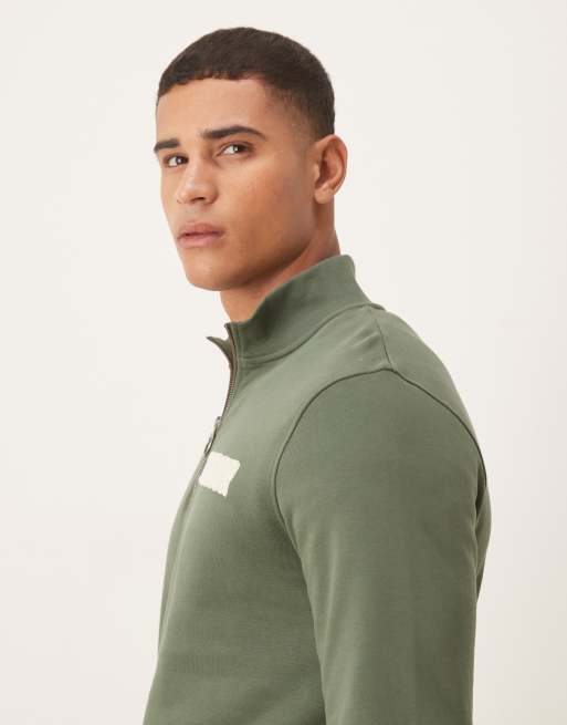 Barbour Cotes half zip sweatshirt in thyme, 4 of 5