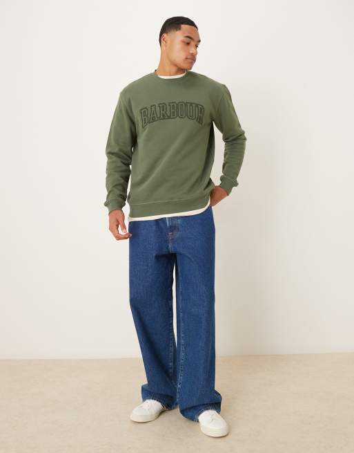 Barbour Cragwell relaxed crew neck sweat in thyme, 2 of 5