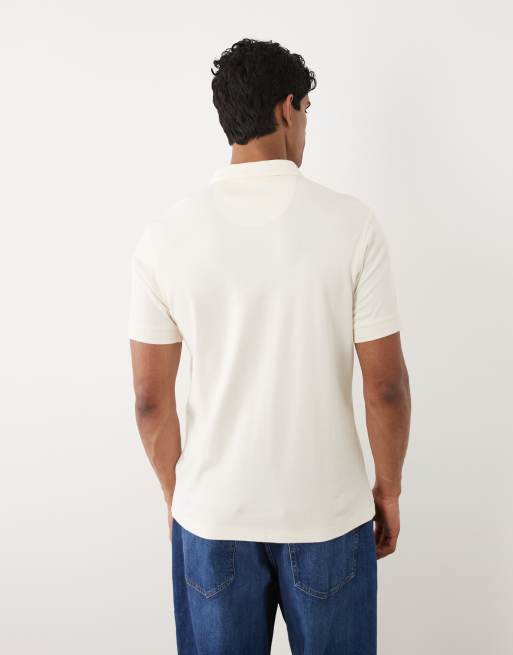 Barbour Crakehall short sleeve tailored polo shirt in whisper white, 3 of 5