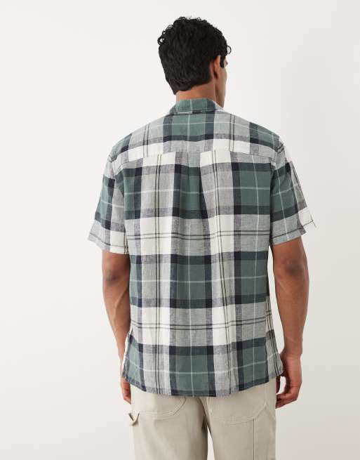 Barbour – Croft – Kurzärmliges Sommerhemd in Grün mit Schottenkaro , 3 von 5