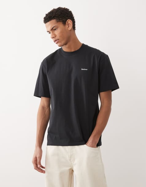 Barbour Dalton logo oversized t-shirt in black