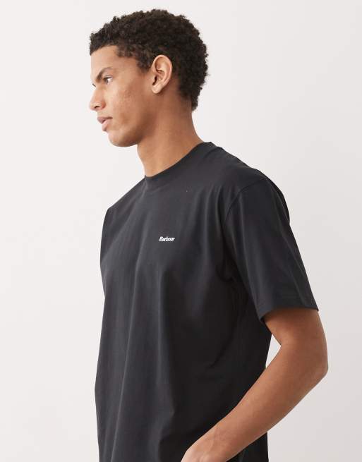Barbour Dalton logo oversized t-shirt in black, 4 of 5
