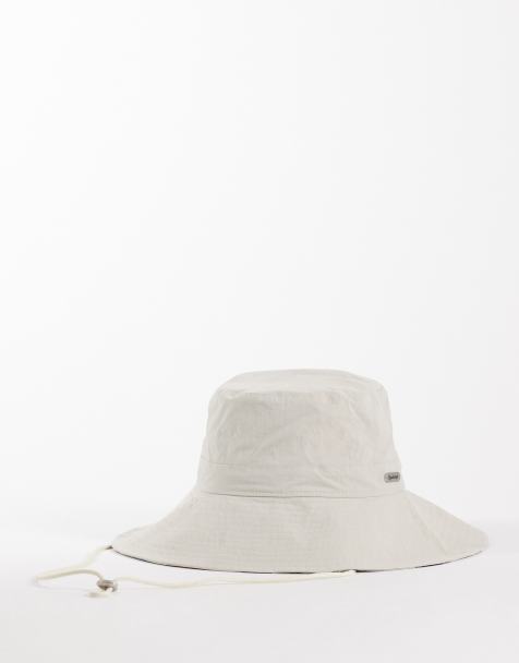Barbour Darla showerproof logo bucket hat in stone - view 1