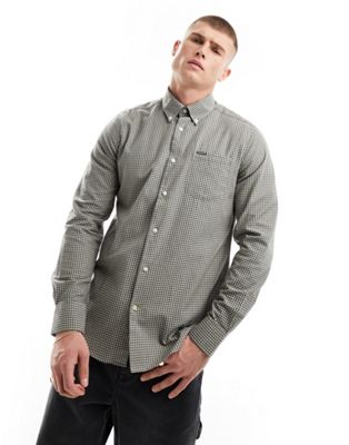 Barbour Darnick tailored shirt olive - ASOS Price Checker