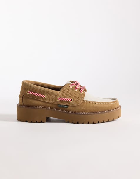 Barbour Darras boat shoes in beige - view 1