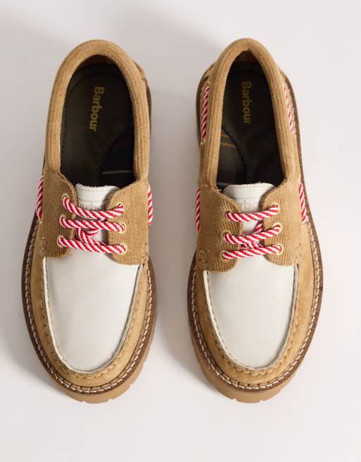 Barbour Darras boat shoes in beige, 2 of 4