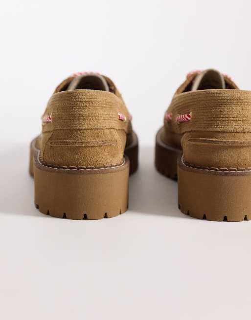 Barbour Darras boat shoes in beige, 3 of 4