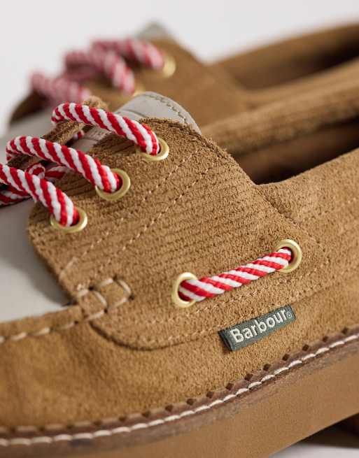 Barbour Darras boat shoes in beige, 4 of 4
