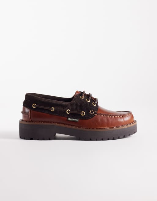 Barbour Darras boat shoes in dark brown, 2 of 5